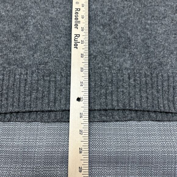 Shetland Wool Sweater Mens Large Grey‎ Center Stripes Old Navy Gorpcore - Picture 7 of 8